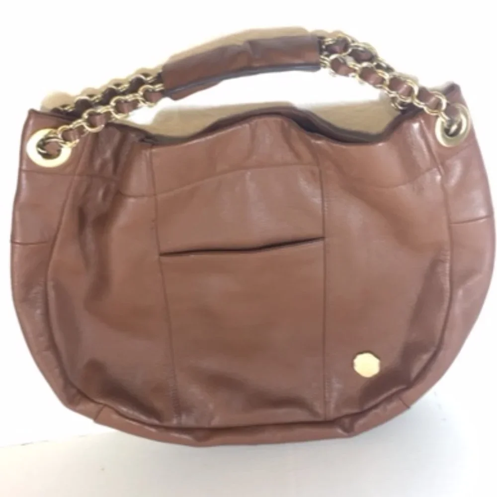 Vince Camuto Soft Brown Leather HOBO Handbag - Picture 1 of 15